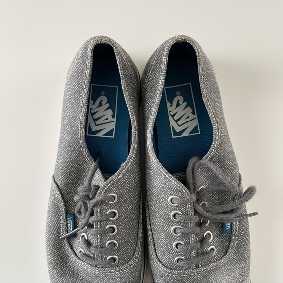 Vans Off the Wall Herringbone Low Top Grey Sneakers - 7.5 - Picture 4 of 9